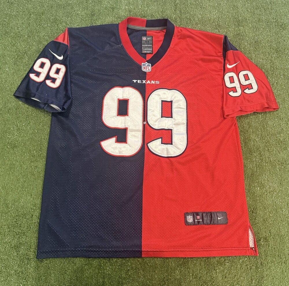 Houston Texans Two Color J.J. Watt NFL  NIKE Jersey Size 44 On The Field